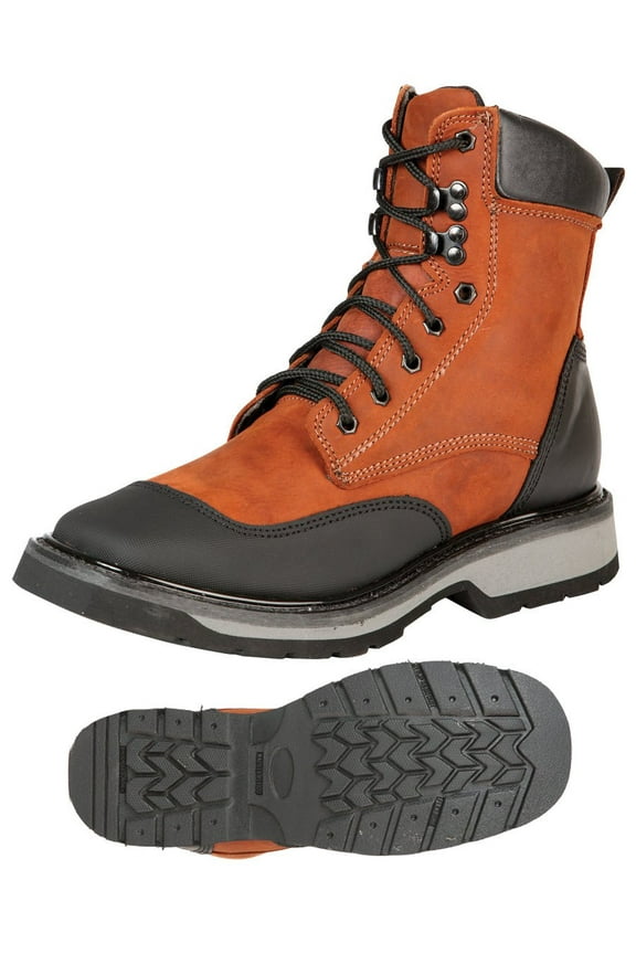 Men's Genuine Leather Lace-Up Soft Toe Full Welt Work Boots 'El General' 51272