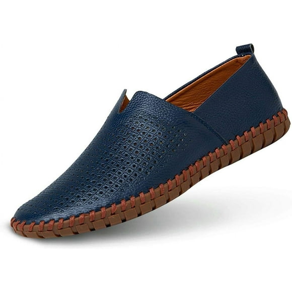 Men's Genuine Leather Loafer Shoes Slip On Soft Walking Driving Shoes