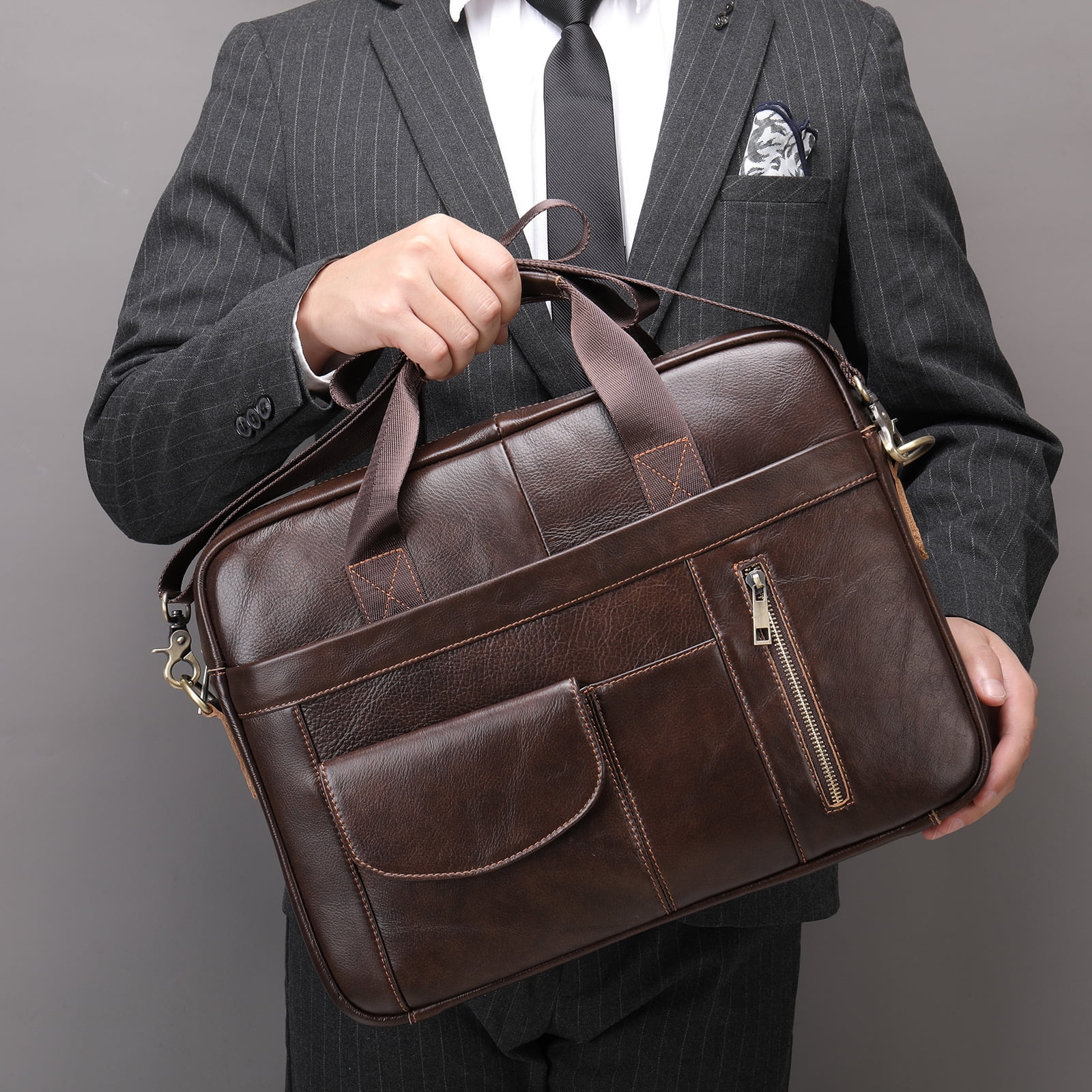 Uni College School Bag, Genuine Brown Leather Messenger Bag, Shoulder  Laptop Briefcase Rustic Vintage Bag Handmade Office Bag 