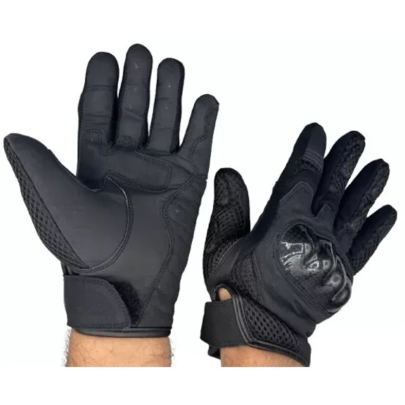 Men's Genuine Leather Motorcycle Gloves with Knuckle Protection, Cruiser & Racing Biker Riding Gloves
