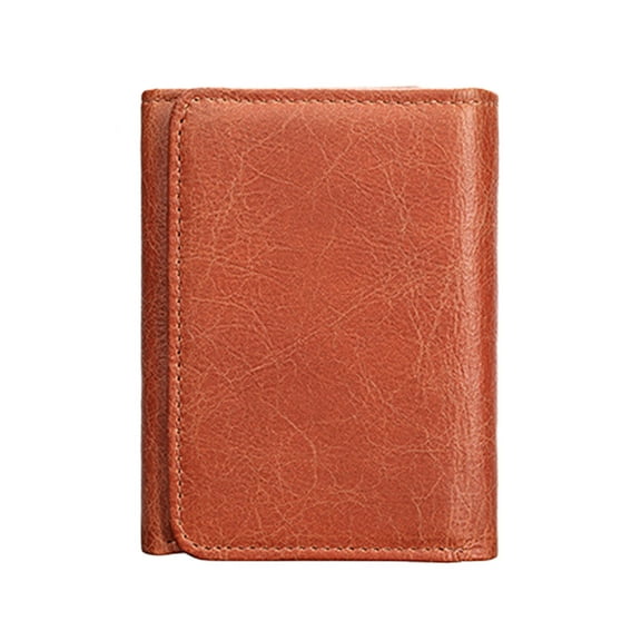 Men’s Genuine Leather RFID Blocking Bifold Wallet with Coin Pocket, 11 Card Slots and Photo Windows – Black, Brown,