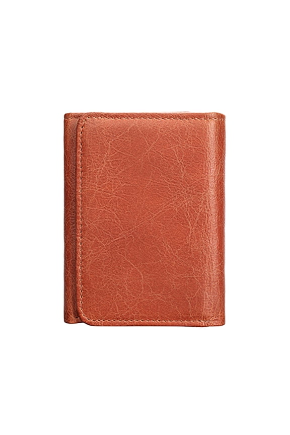 Men’s Genuine Leather RFID Blocking Bifold Wallet with Coin Pocket, 11 Card Slots and Photo Windows – Black, Brown,