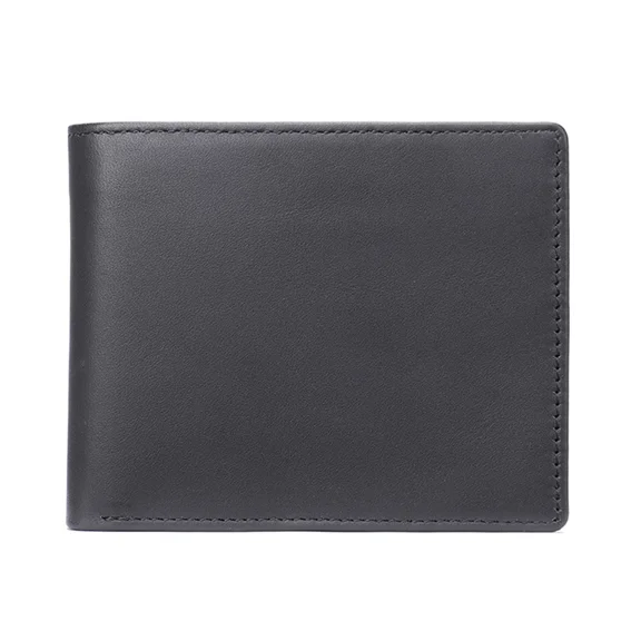 Men’s Genuine Leather RFID Blocking Wallet with 9 Card Slots, Coin Pocket, and Photo Holder – Bifold Slim Wallet for Cash & Cards, Black or Coffee