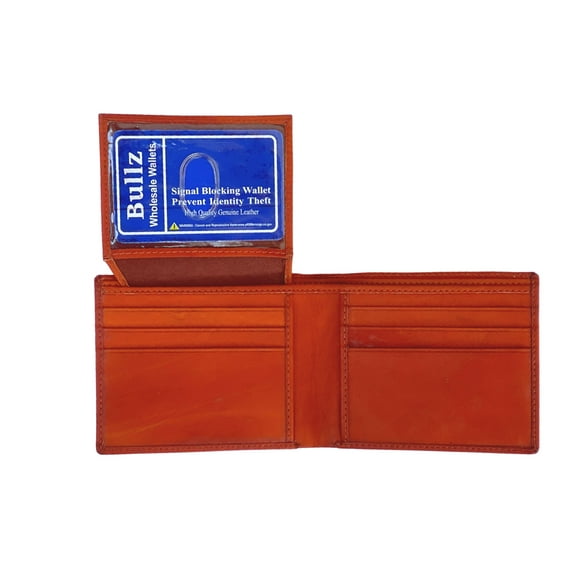 Men's Genuine Leather Slim Bifold Men's Wallet- ID Credit Card Holder