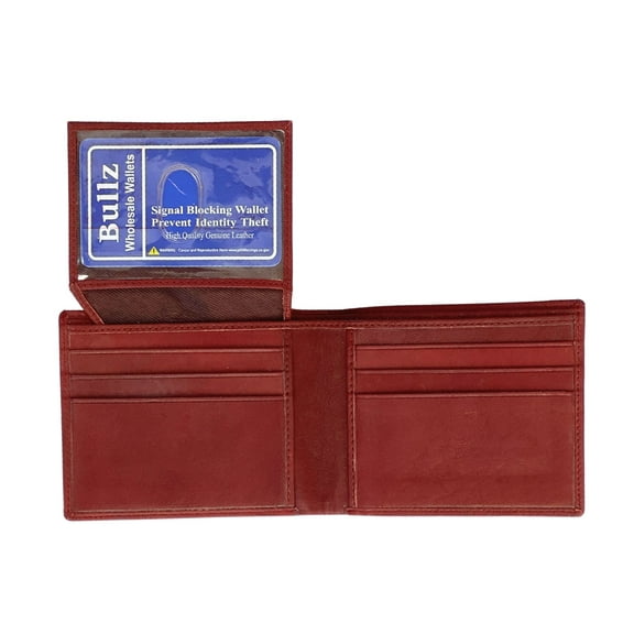 Men's Genuine Leather Slim Bifold Men's Wallet- ID Credit Card Holder