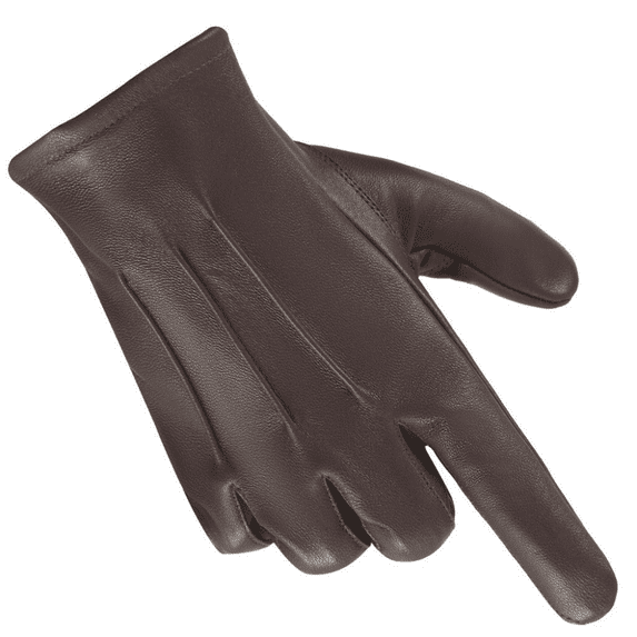 Men's Genuine Leather Unlined Dress Gloves, made with Genuine Sheep Skin Leather Lined Chocolate Brown