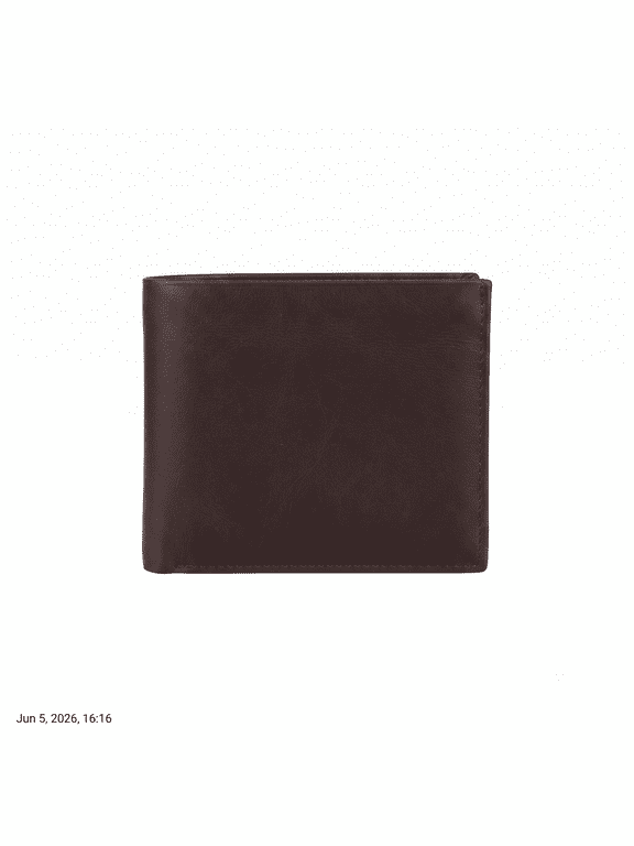 - Men's Genuine Leather Vertical Bi-Fold Wallet Brown Tall Slim Design with Card Slots, Cash Compartment & ID Holder