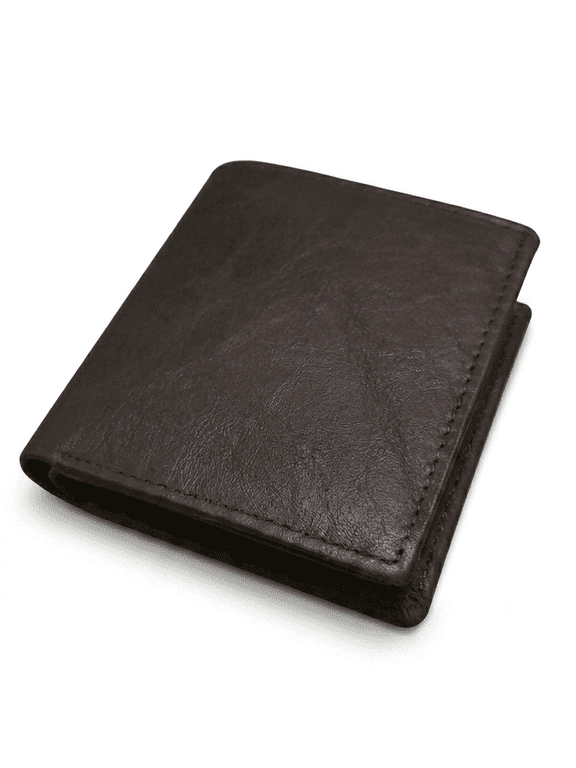 - Men's Brown Bi-Fold Wallet with Classic Smooth Finish Slim Compact Design Durable Everyday Carry for Cash Cards Travel Office and Daily Use