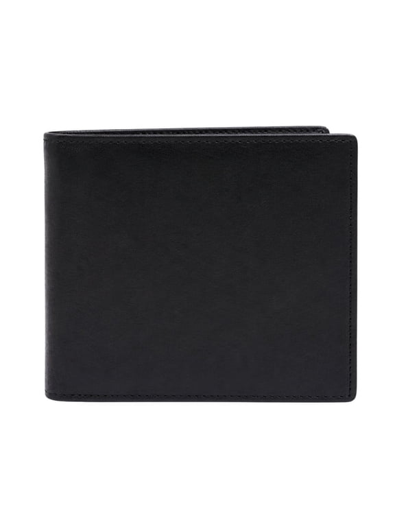 Men's Genuine Leather Wallet | Slim Bi-Fold Wallet with Multiple Card Slots & Cash Compartment | Durable Everyday Wallet for Men|W2-Black