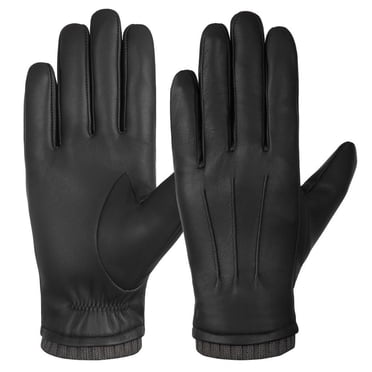 Cozy Men's Royal Blue Sheep Leather Gloves – Fleece Lined For Winter Driving & Texting