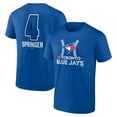 thumbnail image 1 of Men's George Springer Royal Toronto Blue Jays Name & Number Fastball T-Shirt, 1 of 3