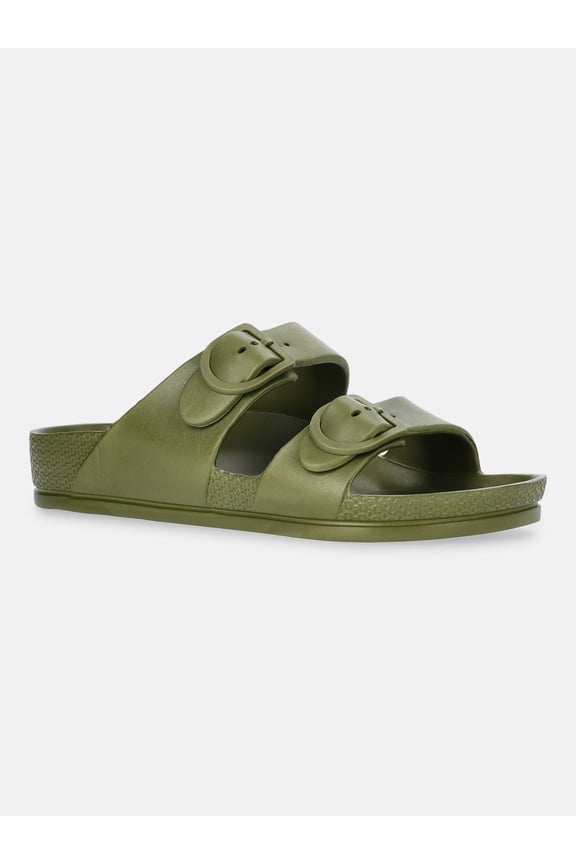 Men's Two Buckle Slide Sandals