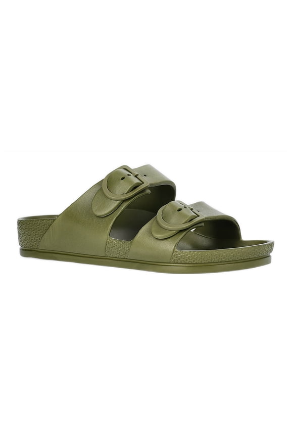 Men's Two Buckle Slide Sandals