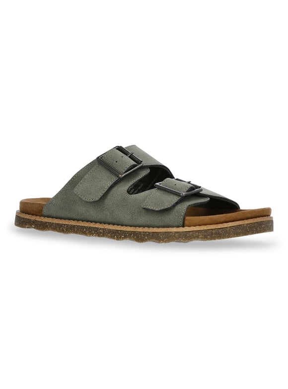 Men's Two Buckle Slide Sandals