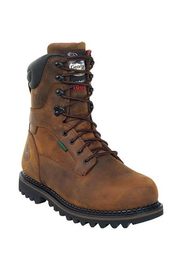 Men's Georgia ST WP Lace Up Work Boots BROWN 9 D