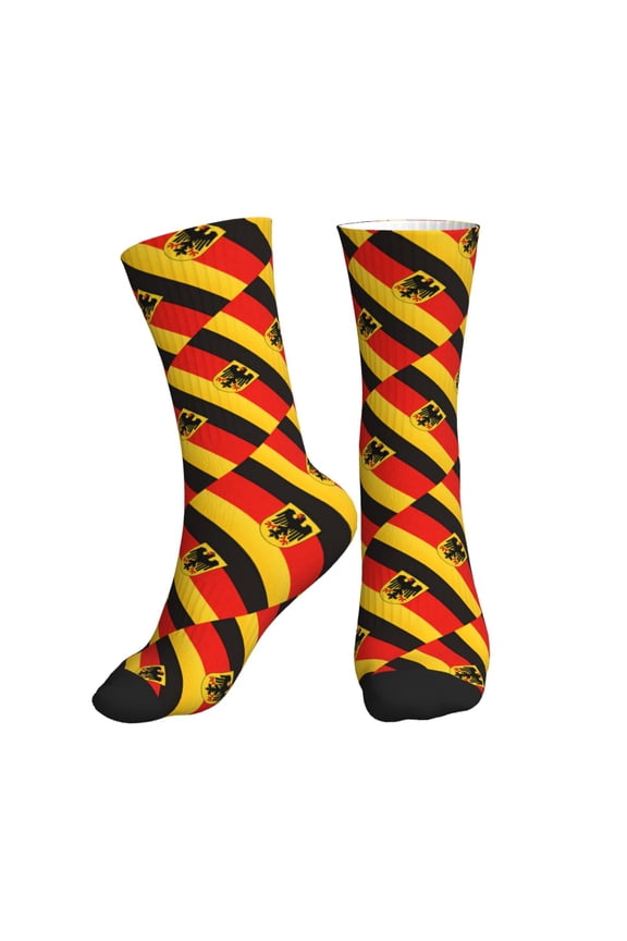 Men's Germany Flag Novelty Athletic Socks Women's Digital Printing Funky Patterned Crew Socks