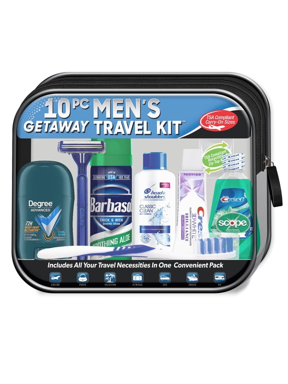 Men's Get Away 10 pc Travel Kit