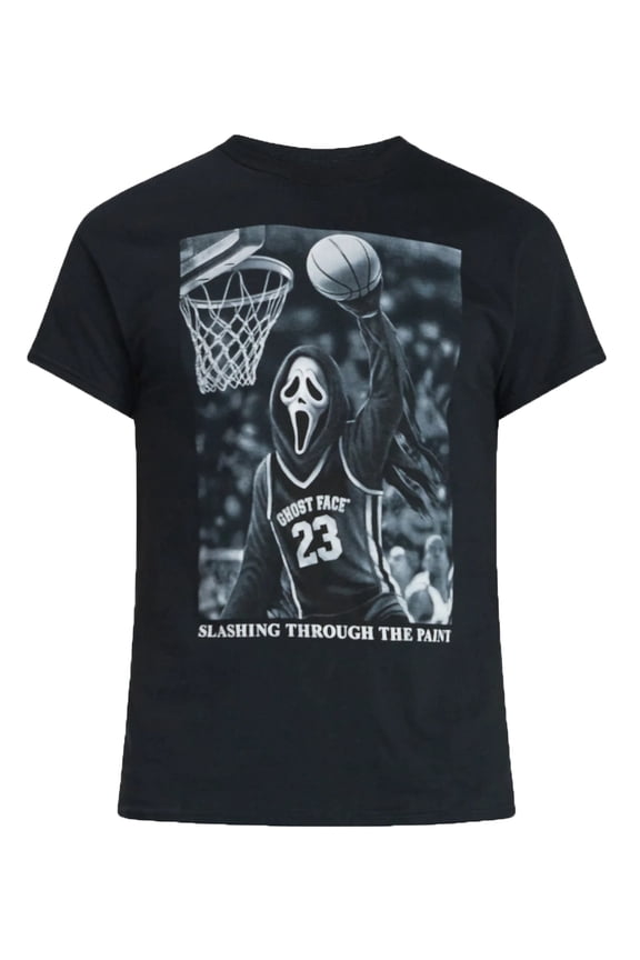 Men's Ghost Face Slashing Basketball Graphic T-Shirt - Large