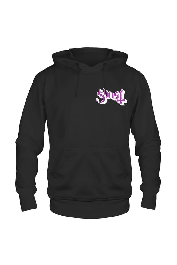 Men's Ghost Purple Papa Plaguebringer Hooded Sweatshirt X-Large Black