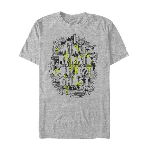 Men's Ghostbusters Ain't Afraid of No Ghost Collage Graphic Tee Athletic Heather X Large