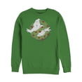 thumbnail image 1 of Men's Ghostbusters Christmas Wreath Logo Sweatshirt Kelly Green 3X Large, 1 of 3