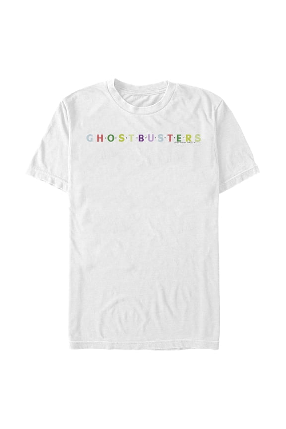 Men's Ghostbusters Colorful Logo Graphic Tee White 2X Large