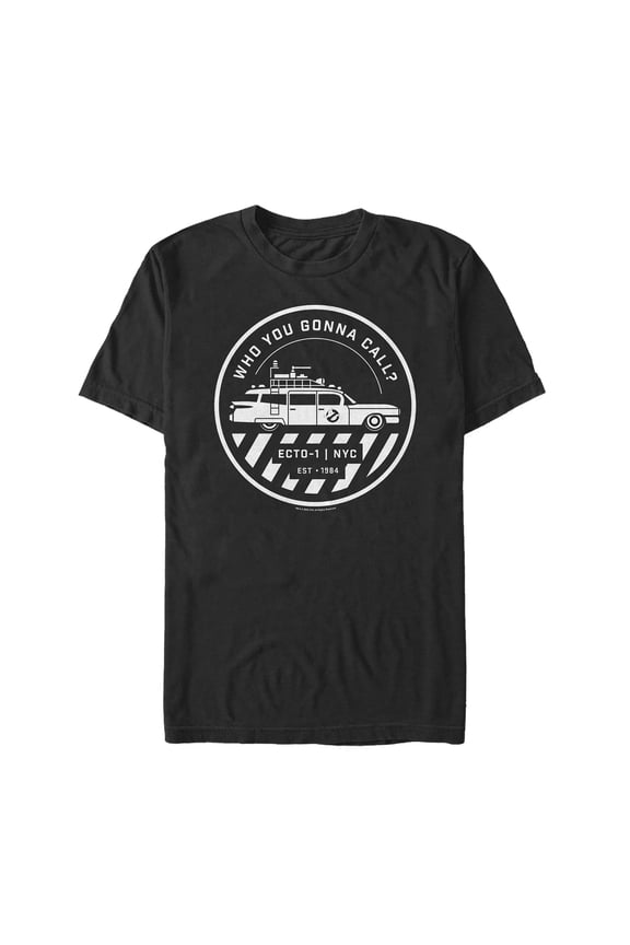 Men's Ghostbusters Ecto-1 Wagon Logo Graphic Tee Black 3X Large