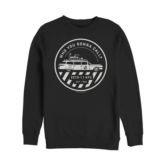Men's Ghostbusters Ecto-1 Wagon Logo Sweatshirt Black Medium