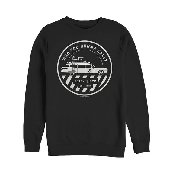 Men's Ghostbusters Ecto-1 Wagon Logo Sweatshirt Black X Large