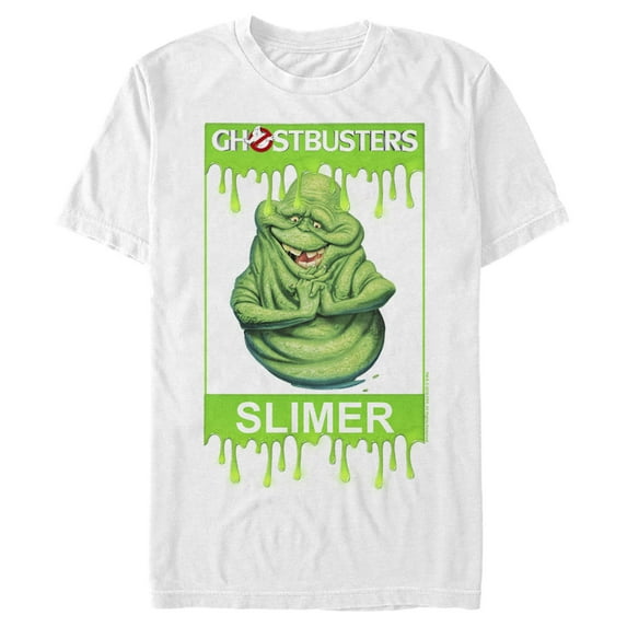 Men's Ghostbusters Framed Slimer Graphic Tee White Large
