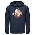 thumbnail image 1 of Men's Ghostbusters Halloween Pumpkin Logo  Pull Over Hoodie Navy Blue Small, 1 of 4
