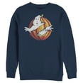 thumbnail image 1 of Men's Ghostbusters Halloween Pumpkin Logo Sweatshirt Navy Blue 3X Large, 1 of 4
