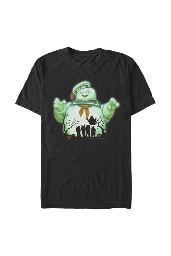 Men's Ghostbusters Halloween Stay Puft Marshmallow Man Graphic Tee Black 4X Large