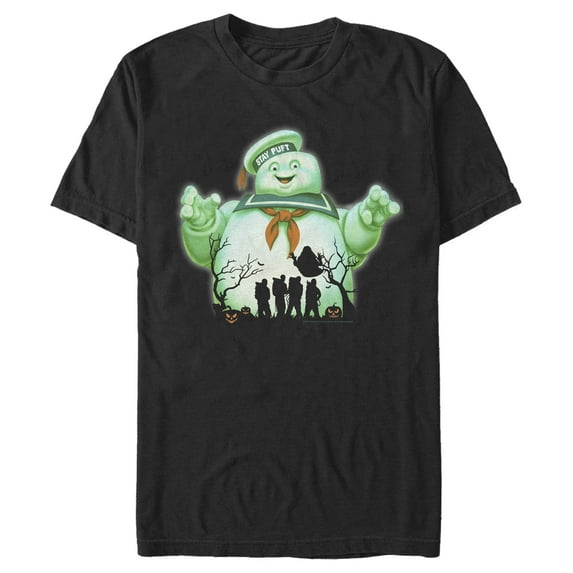 Men's Ghostbusters Halloween Stay Puft Marshmallow Man Graphic Tee Black 5X Large