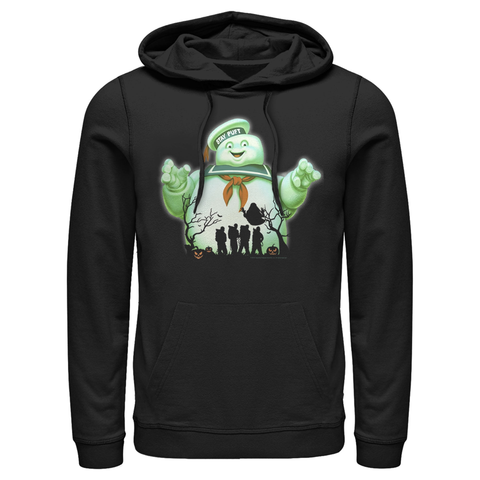Men s Ghostbusters Halloween Stay Puft Marshmallow Man Pull Over Hoodie Black Small