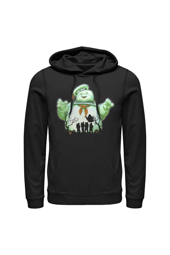 Men's Ghostbusters Halloween Stay Puft Marshmallow Man  Pull Over Hoodie Black Small