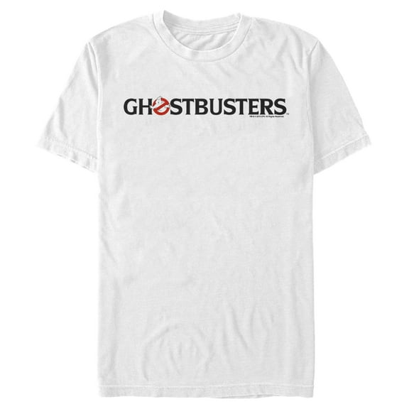 Men's Ghostbusters Horizontal Logo  Graphic Tee White 2X Large