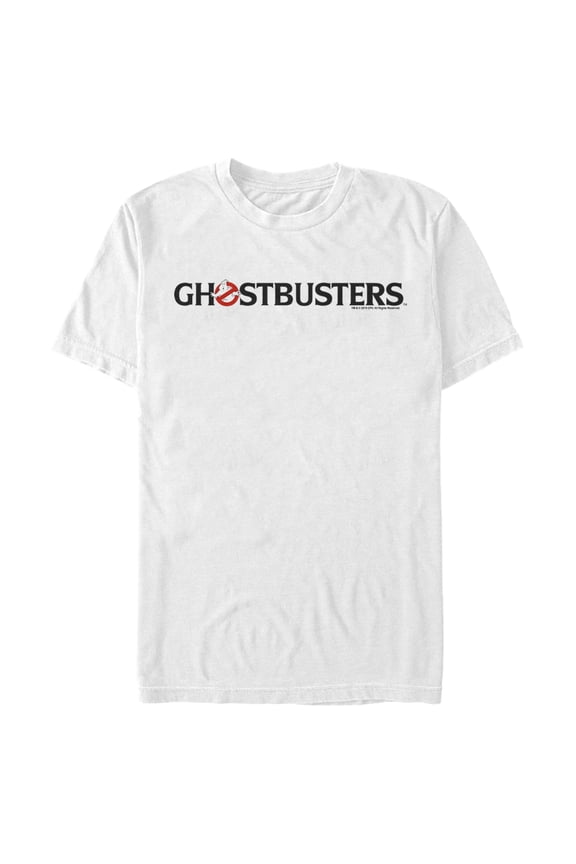 Men's Ghostbusters Horizontal Logo Graphic Tee White Large