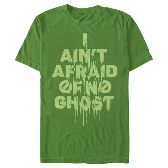 Men's Ghostbusters I Ain't Afraid of No Ghost Streak Graphic Tee Kelly Green Small