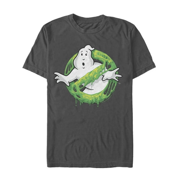 Men's Ghostbusters Slime Logo Graphic Tee Charcoal Large