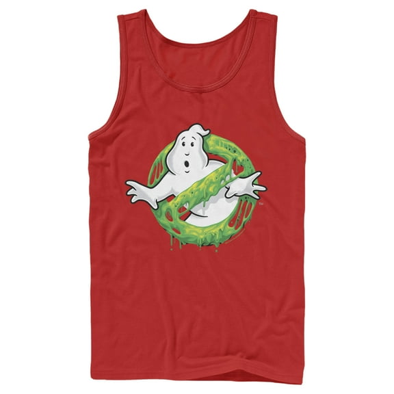 Men's Ghostbusters Slime Logo Tank Top Red Large