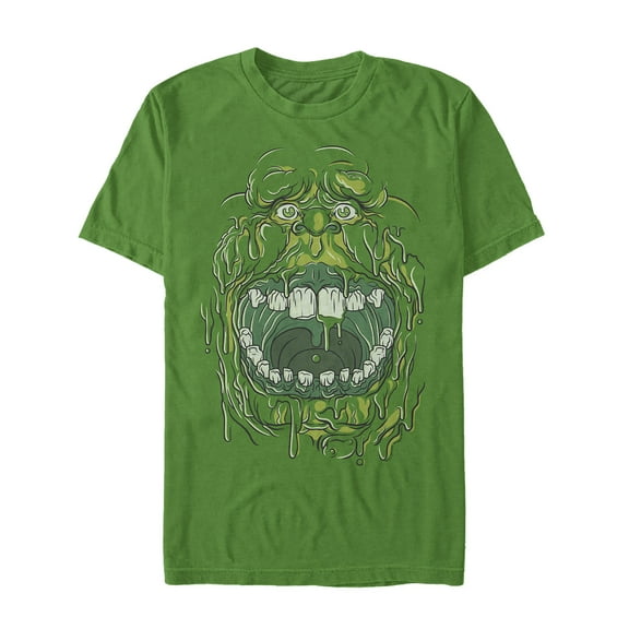 Men's Ghostbusters Slimer Drip Face Graphic Tee Kelly Green X Large