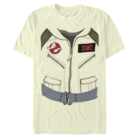 Men's Ghostbusters Stantz Official Uniform Graphic Tee Beige Small