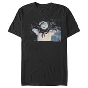Men's Ghostbusters Stay Puft Marshmallow Man Poster Graphic Tee Black 3X Large