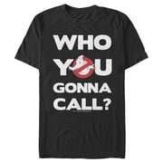 Men's Ghostbusters Theme Song Who You Gonna Call? Graphic Tee Black Large