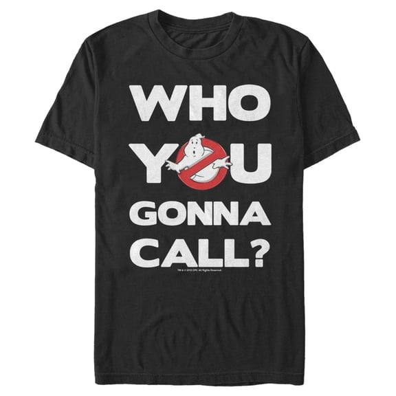 Men's Ghostbusters Theme Song Who You Gonna Call? Graphic Tee Black Large