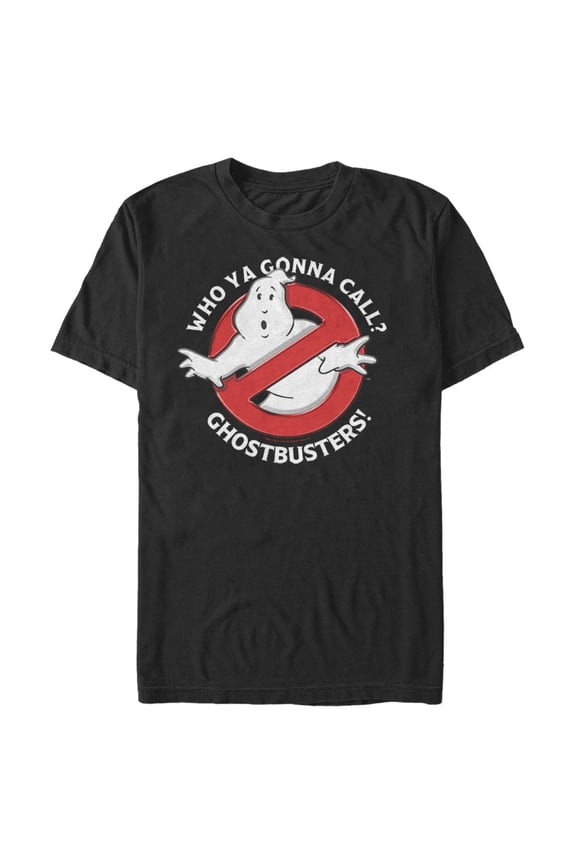 Men's Ghostbusters Who Ya Gonna Call Graphic Tee Black Large