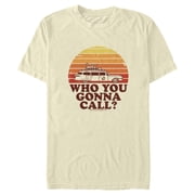 Men's Ghostbusters Who You Gonna Call Retro Sunset Graphic Tee Beige Medium