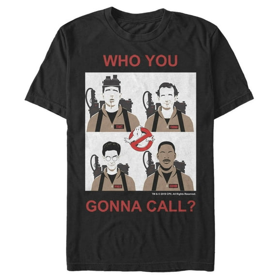 Men's Ghostbusters Who You Gonna Call Tiles Graphic Tee Black X Large