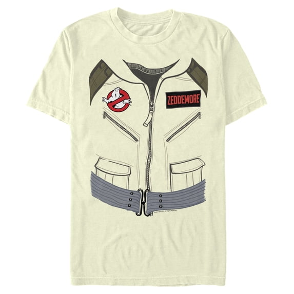 Men's Ghostbusters Zeddemore Official Uniform Graphic Tee Beige Medium